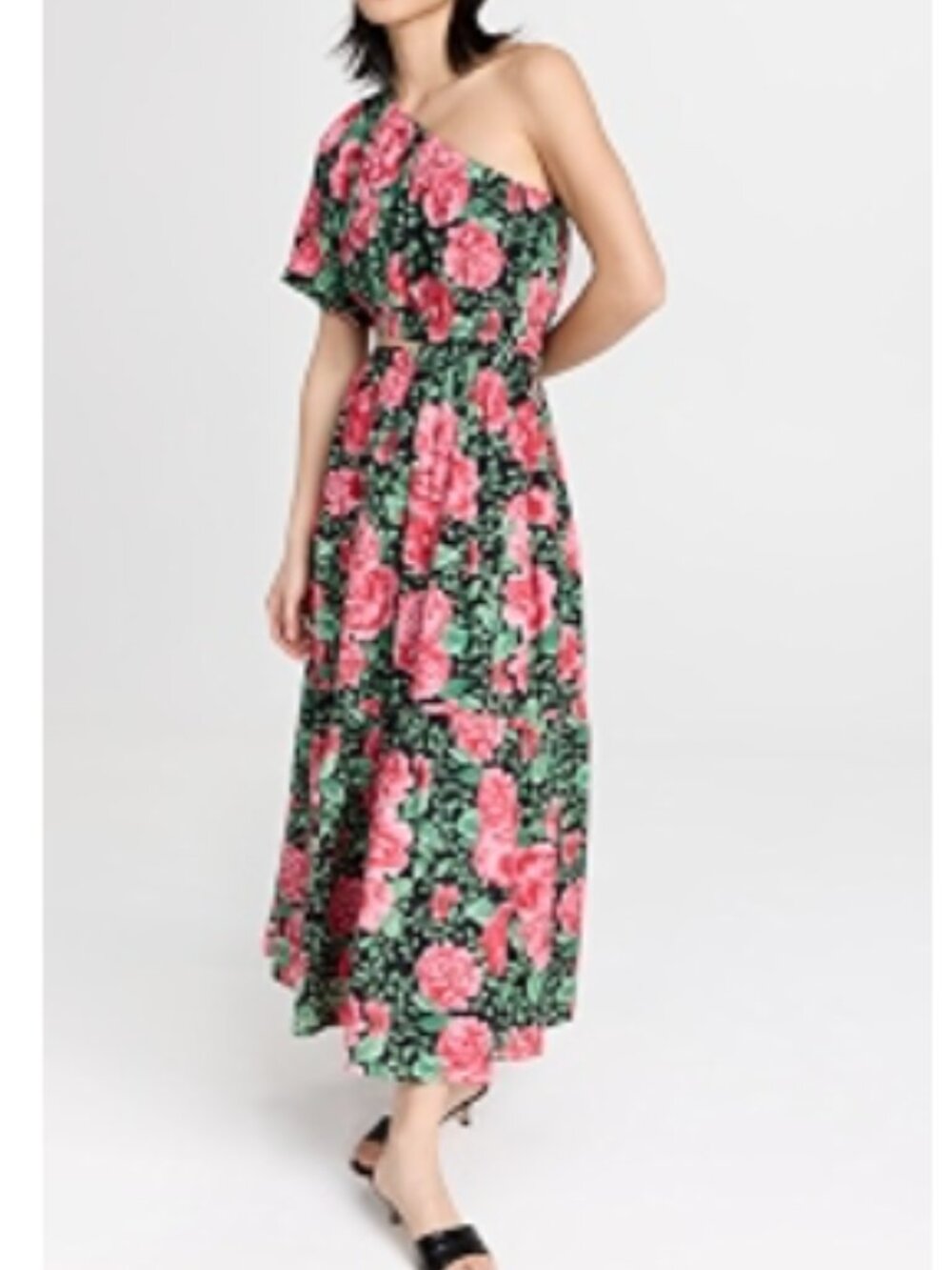 NWT Moon River Floral One Shoulder Dress M